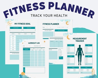 Fitness Planer | Fitness Tracker | Fitness Ziele Arbeitsblatt