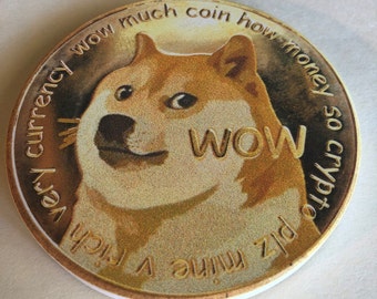 Dogecoin Ceramic Coasters - Set of 4 Very Absorbent Coasters - See Video