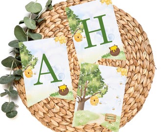 Winnie the Pooh Little Honey Geburtstagsbanner Vorlage - Bearbeitbar, druckbar, Sofort Download, Sweet as can Bee Party Dekoration, Bär Thema