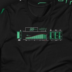 300zx Digital Dash T-shirt, Race Car Shirt, Datsun, Drift Car Tee, 300zx, dashboard gauge cluster, gauges, turbo, digital, z31