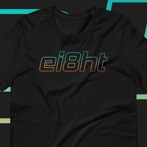 Racing Tees, Racing T Shirts, Car Enthusiasts, Drift Car Tees, ei8ht riceworks, orange and teal, sunset