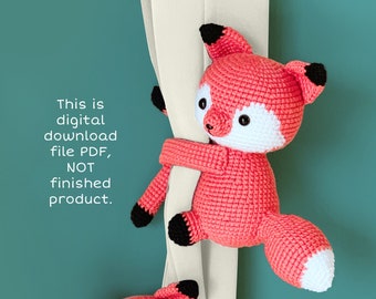 Crochet Fox Curtain Tie Back Pattern – PDF Digital Download