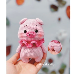 Crochet Pattern - Pig Amigurumi - Crochet Pig - Handmade Gift - Birthday Gifts -- English Pattern - Instant Download