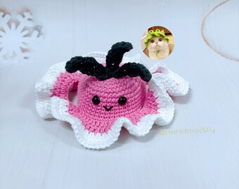 Crochet Pink Radish Pet Hat Pattern - S/M/L Sizes (PDF Pattern)