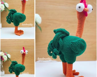 Crochet Rooster Pattern – Amigurumi Chicken English PDF (Instant Download)