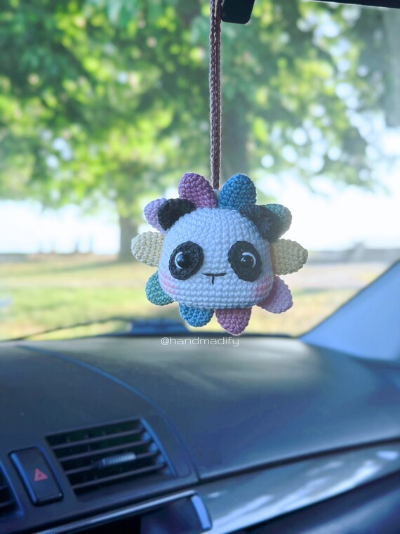 Crochet Pattern Panda Car Ornament Panda Car Accessories Rear View