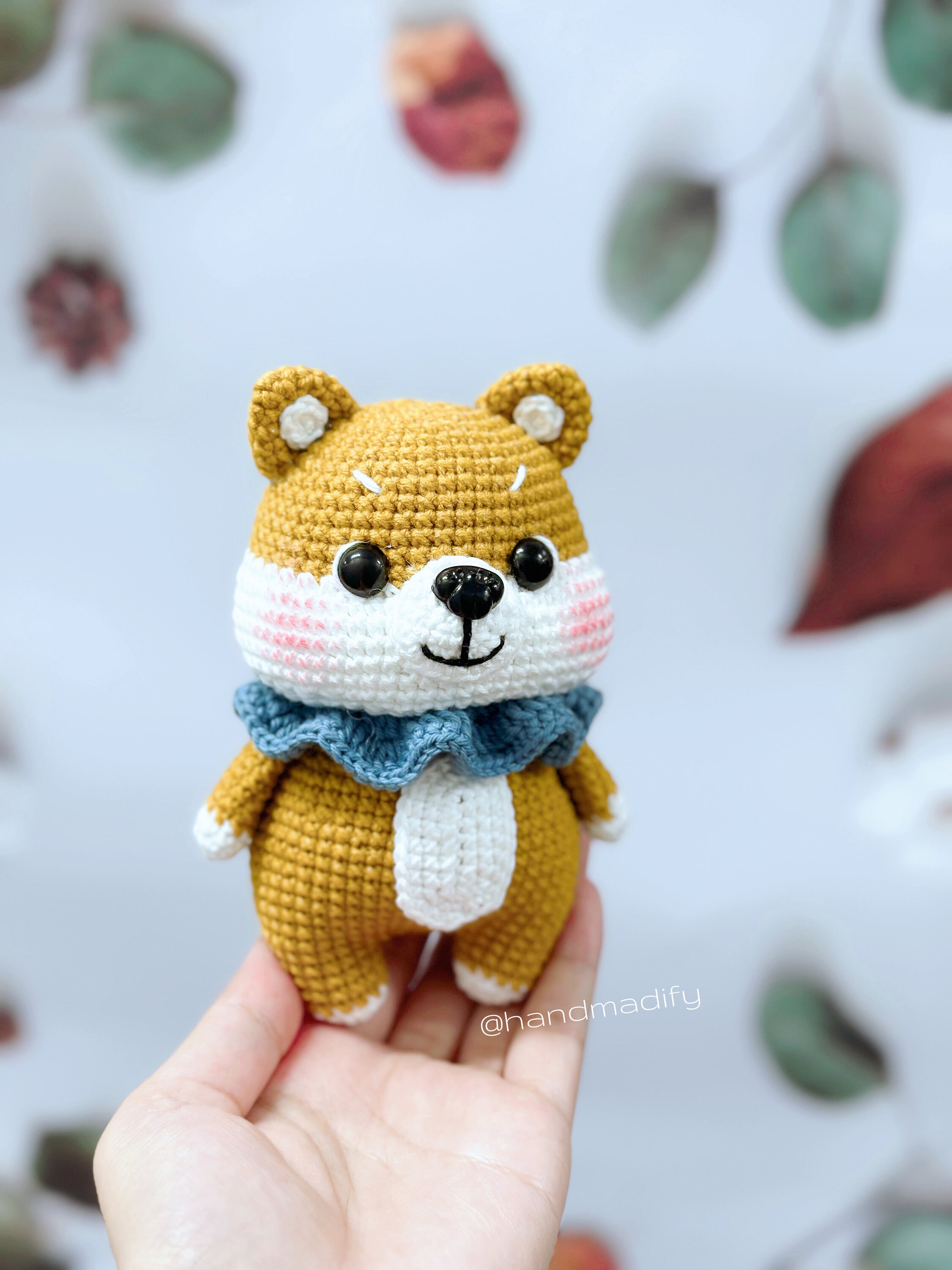 柴犬のあみぐるみ編み図：犬のぬいぐるみ（PDFパターン） - Etsy 日本