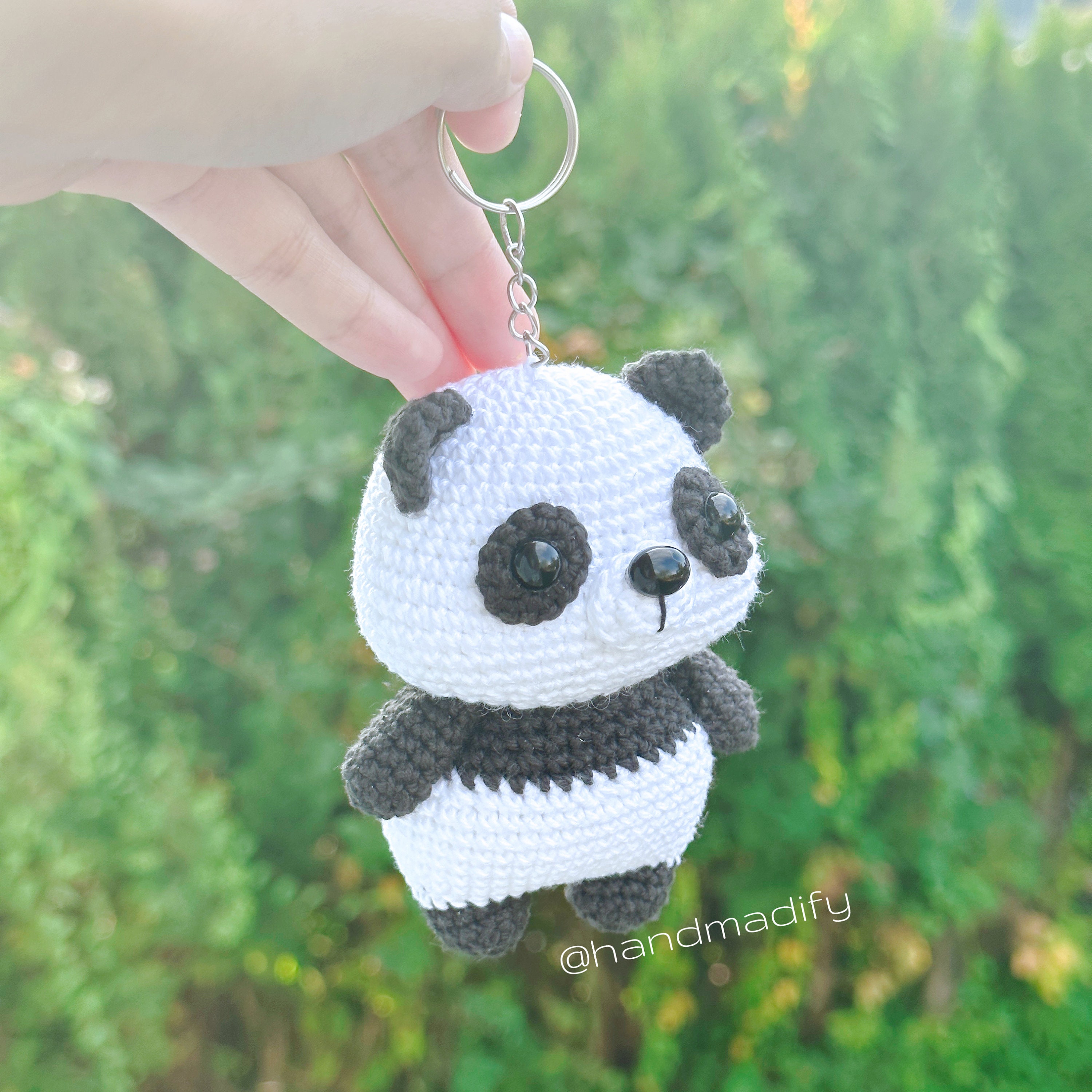 Panda Keychain - Crochet Pattern - Panda Amigurumi - Crochet Panda -  Handmade Gift - Birthday Gift -English Pattern- Instant Download