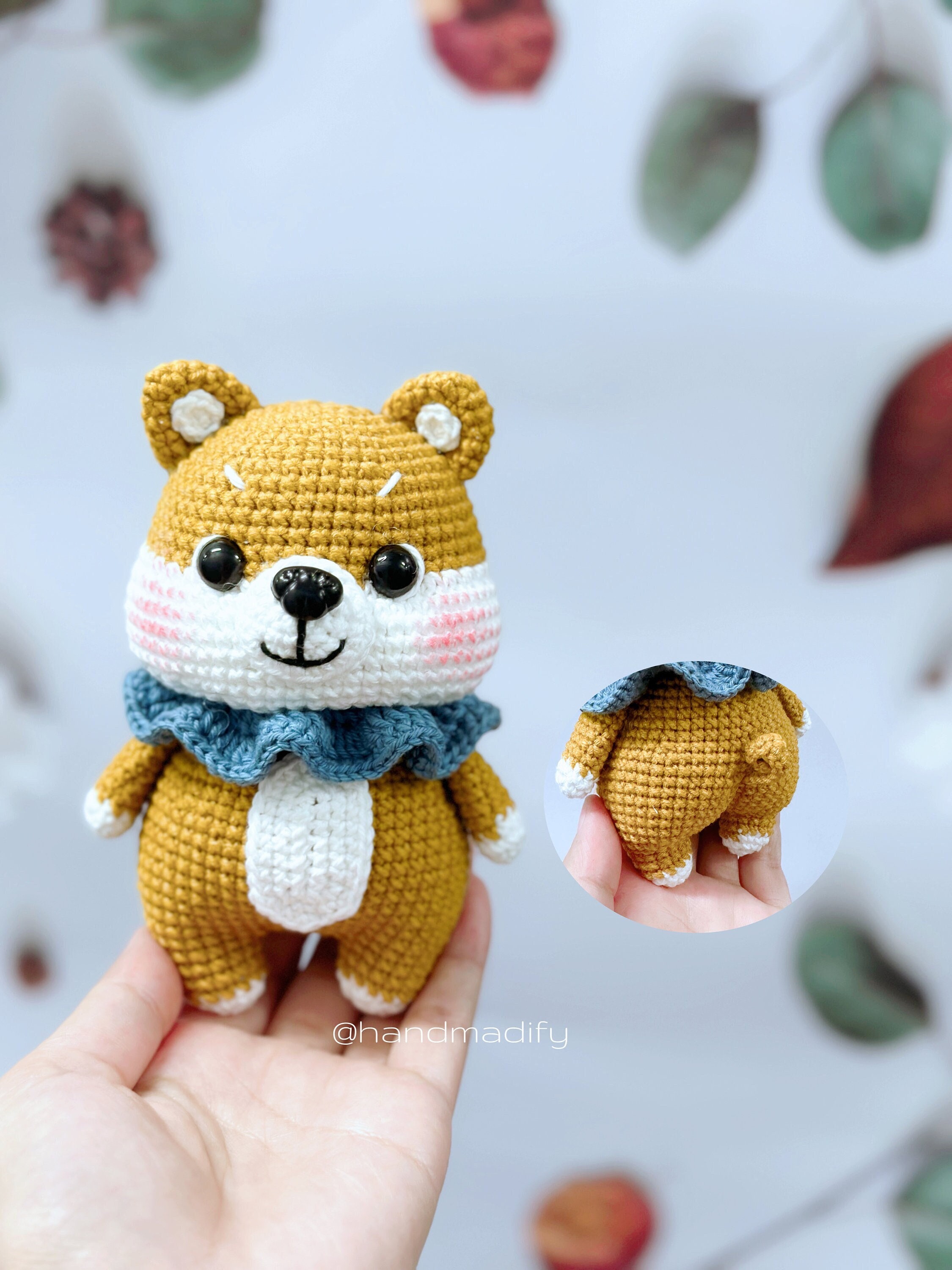 037　柴犬のあみぐるみ 柴犬のあみぐるみ編み図：犬のぬいぐるみ（PDFパターン） - Etsy 日本