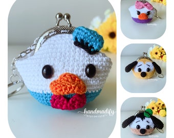 Crochet Animal Coin Bag Pattern – Amigurumi Designs (PDF Pattern)