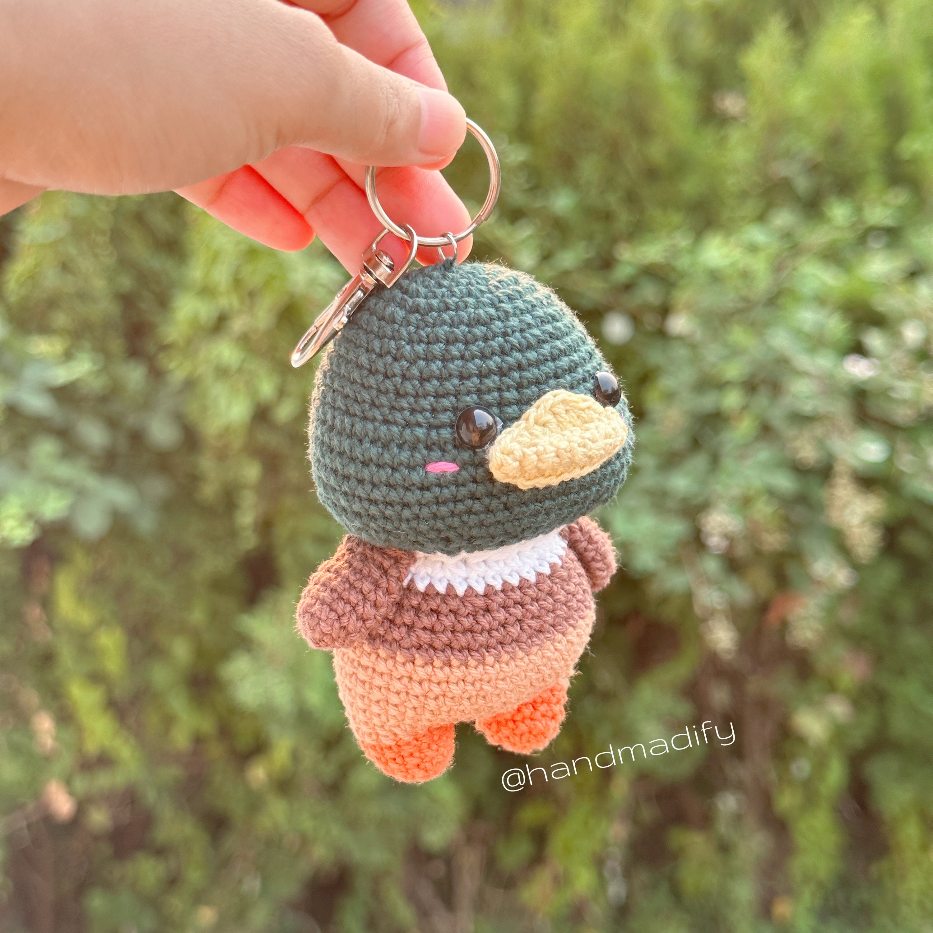 Duck Keychain - Crochet Pattern - Duck Amigurumi - Crochet Duck