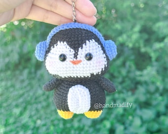 Penguin Keychain - Crochet Pattern - Penguin Amigurumi - Crochet Penguin - Handmade Gift - Birthday Gifts -English Pattern -Instant Download
