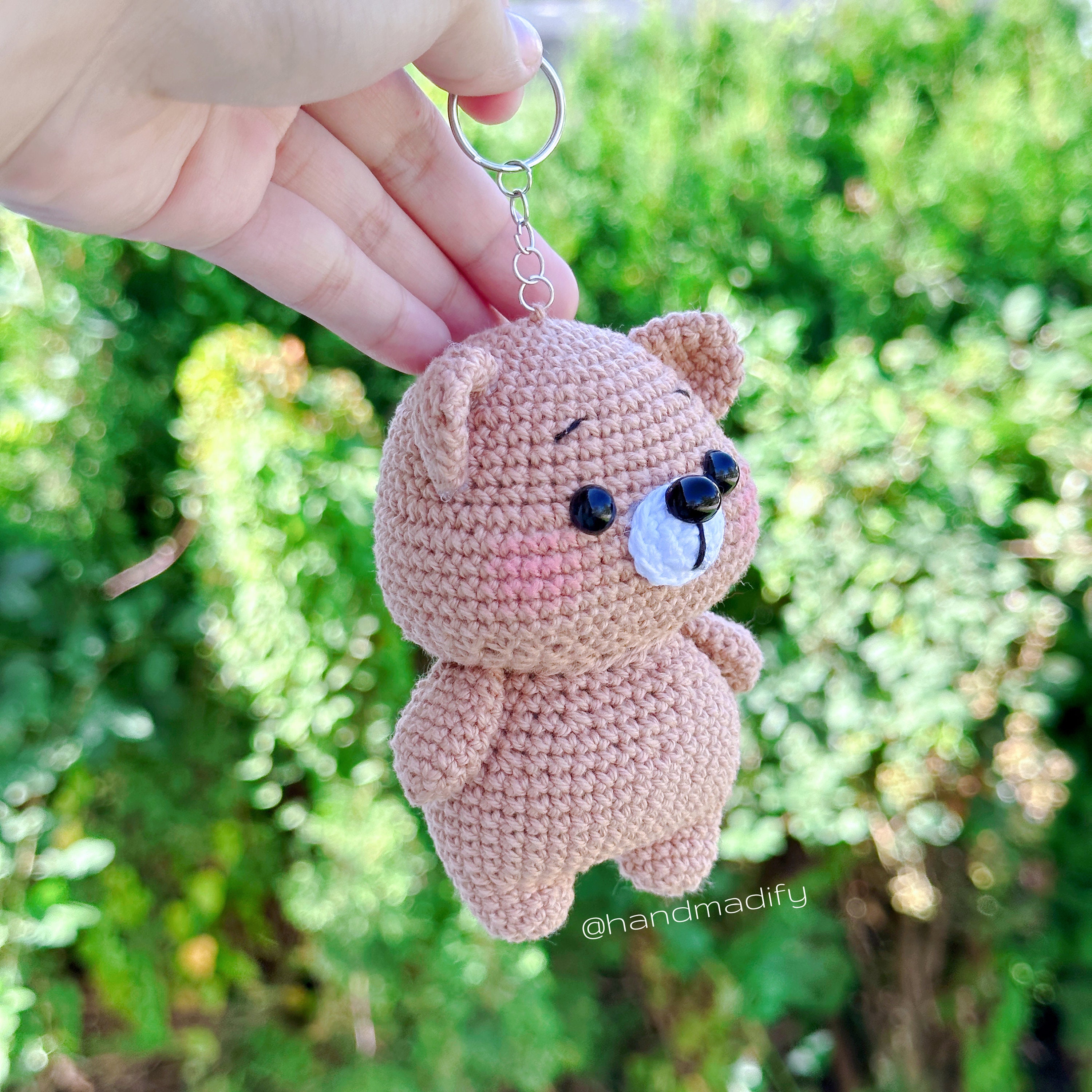 Crochet Bear Keychain Pattern – Amigurumi Bear, English PDF (Instant  Download)