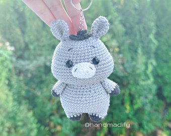 Esel Schlüsselanhänger - Häkelanleitung - Esel Amigurumi - Gehäkelter Esel - handgemachtes Geschenk - Geburtstagsgeschenke -- Häkelanleitung - Instant Download