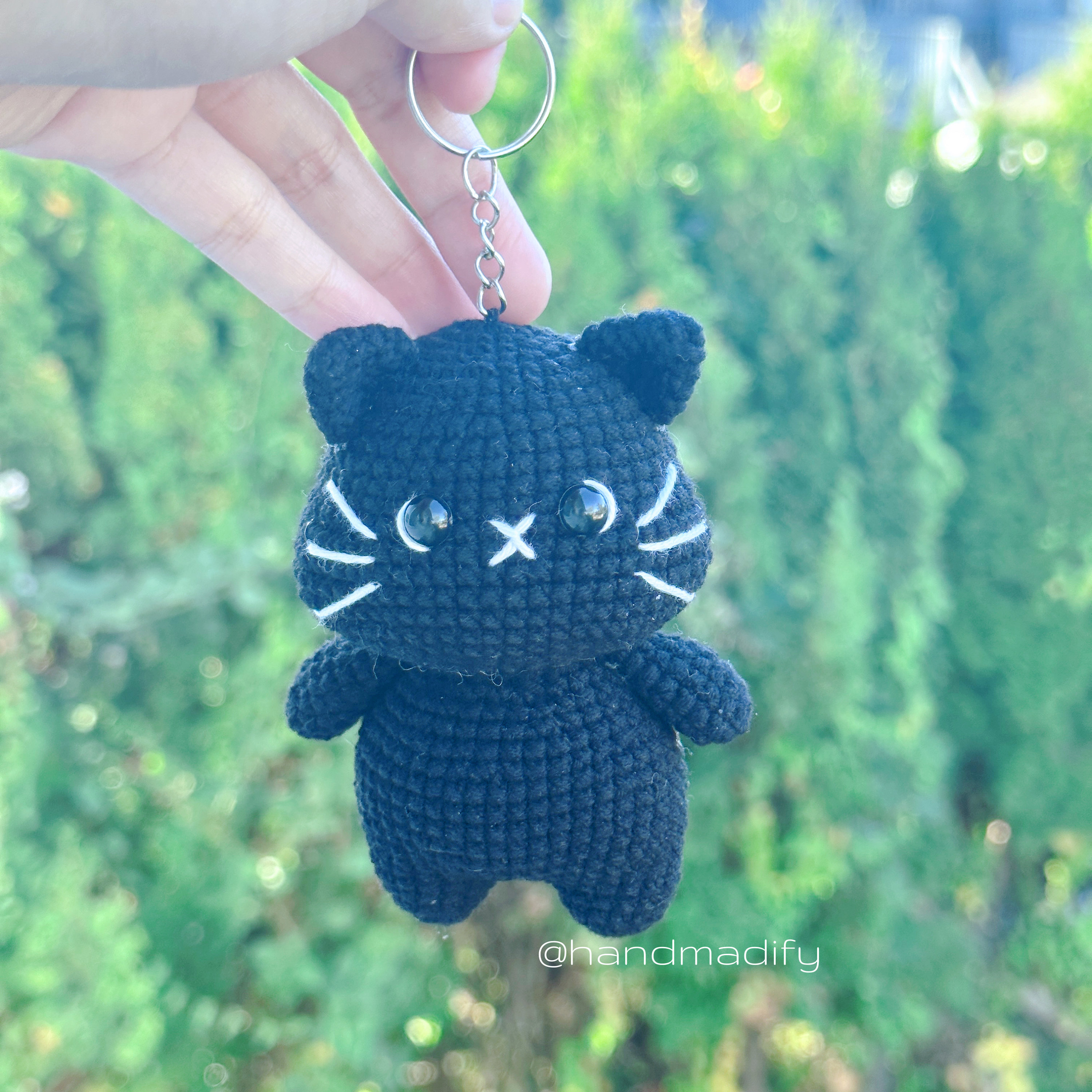 Chat Au Crochet Positif – Porte-clés En Laine Fait Main | Jouet D'encouragement, Déco Mignonne Pour Fille