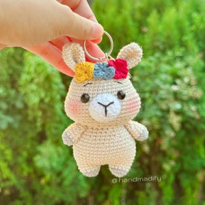 Llama Keychain - Crochet Pattern - Llama Amigurumi - Crochet Llama- Handmade Gift - Birthday Gifts -- English Pattern - Instant Download