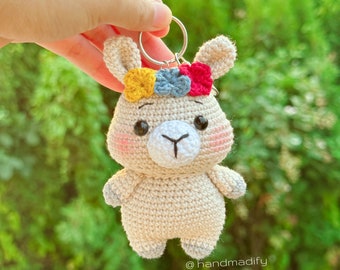 Llama Keychain - Crochet Pattern - Llama Amigurumi - Crochet Llama- Handmade Gift - Birthday Gifts -- English Pattern - Instant Download