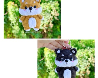 Crochet Shiba Dog Keychain Pattern – Amigurumi Puppy (PDF Pattern)