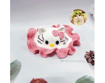 Crochet Kitten Hat Pattern – Full Size S/M/L (PDF Pattern)