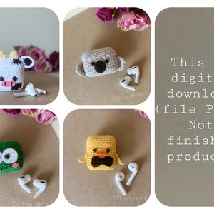 20 in 1 - Cow, Koala, Frog, Duck AirPods 1/2/3/Pro/Pro 2 Case - CROCHET PATTERN - Download File PDF- English Pattern -Instant Download