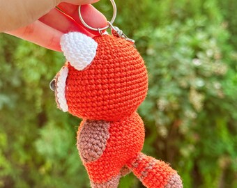 パンダの編みぐるみキーホルダー5個セット パンダあみぐるみキーホルダー 編みぐるみ パンダ グリーン