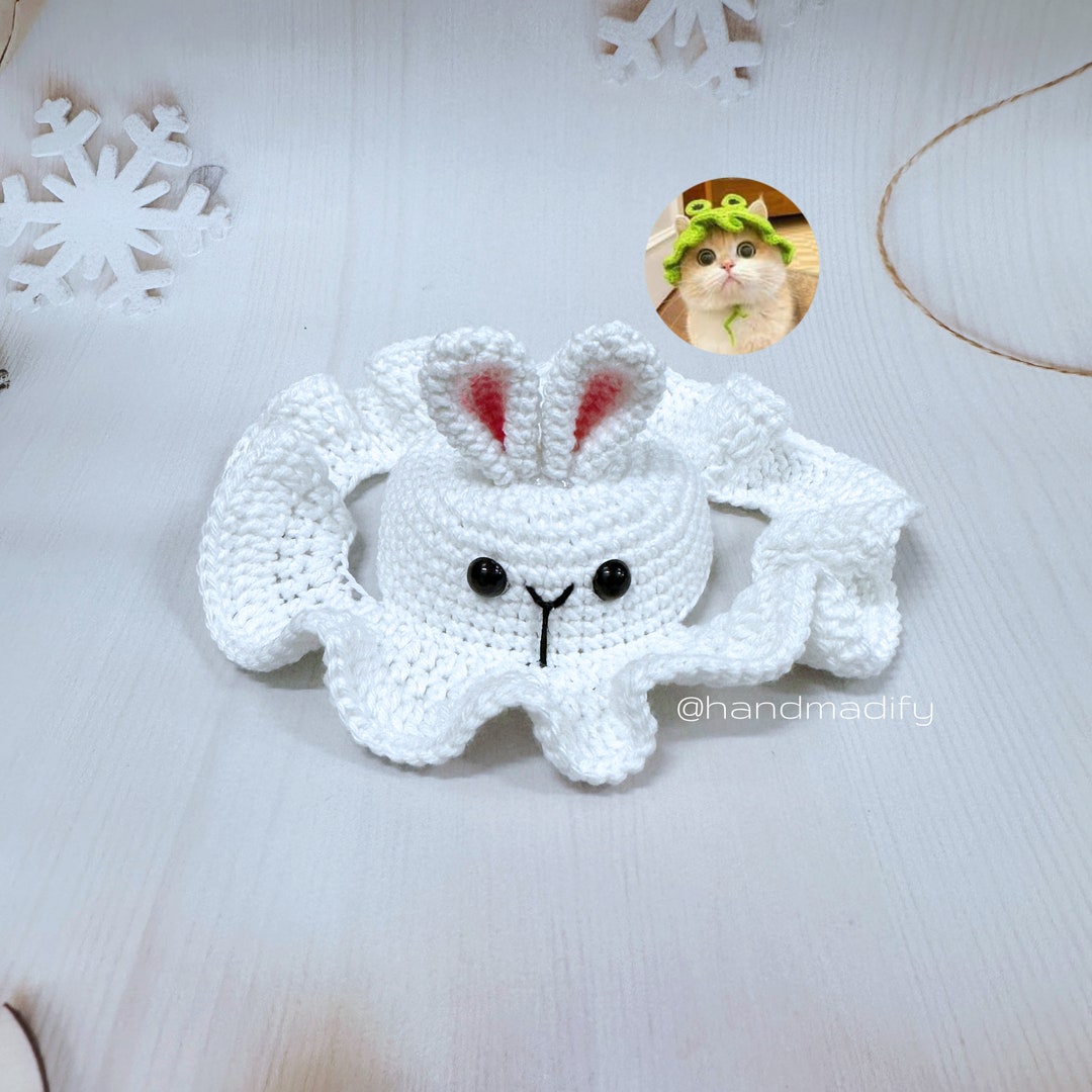 Crochet Pattern Bunny Hat for Your Pet Full Size S/M/L Cochet Pattern