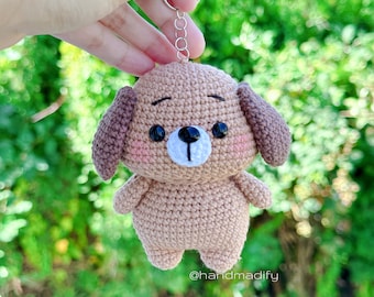 Crochet Puppy Keychain Pattern – Dog Amigurumi (PDF Pattern)