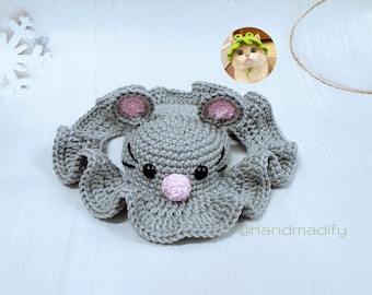 Gehäkelte Maus Mützen-Muster für Haustier (Größen S/M/L) (PDF Muster)