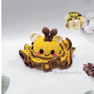Häkelanleitung - Bienenhut für Ihr Haustier - volle Größe S/M/L - Cochet Anleitung - Englische Häkelanleitung - Instant Download