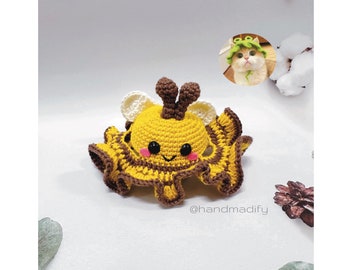 Crochet Bee Hat Pattern for Pet - S/M/L Sizes (PDF Pattern)
