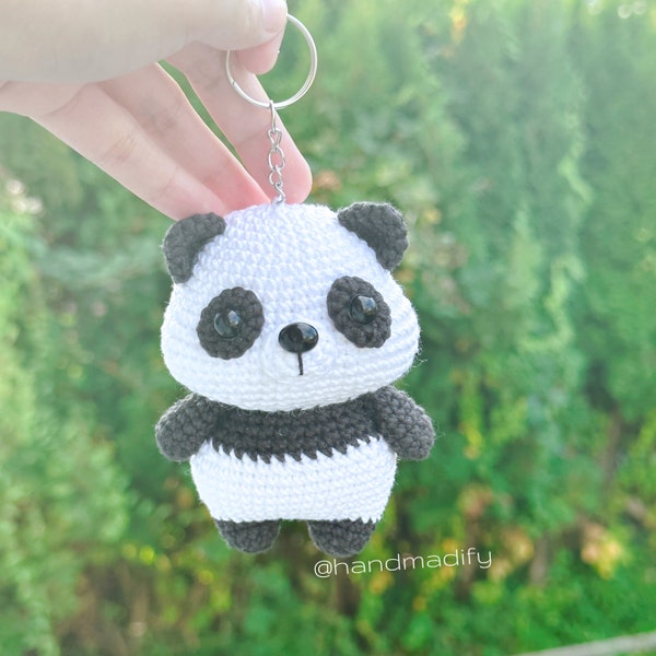 Panda Keychain - Crochet Pattern - Panda Amigurumi - Crochet Panda - Handmade Gift - Birthday Gift -English Pattern- Instant Download