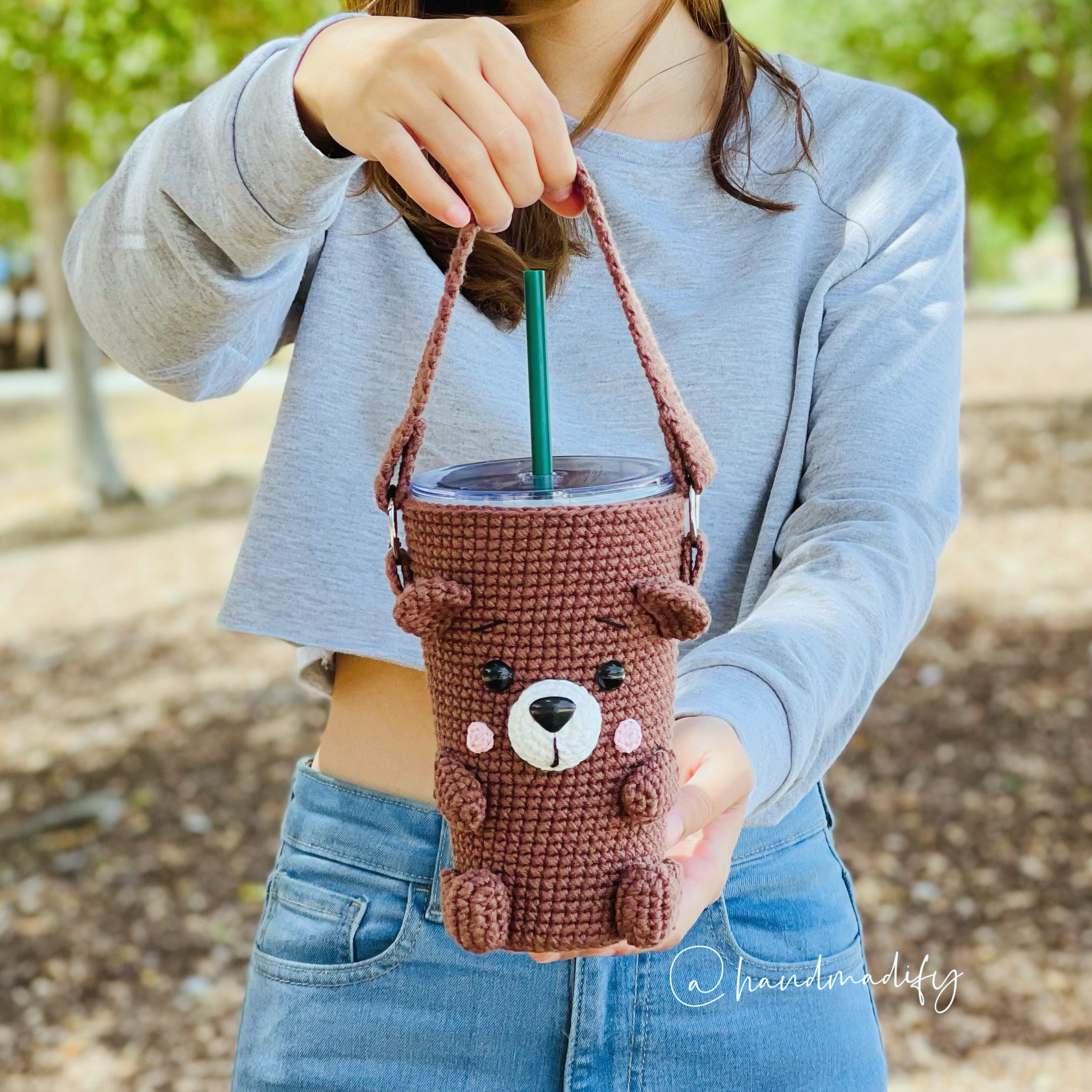 13 Crochet Cup Cozy Patterns for Coffee Runs 9 Crochet Bear Coffee Cozy