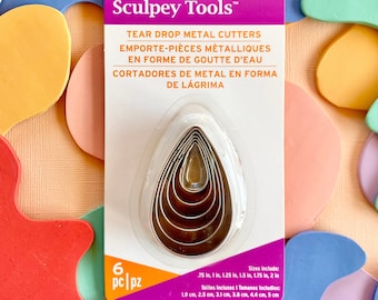 Sculpey Teardrop Polymer Clay Cutters, 6 Pieces, Polymer Clay Tools