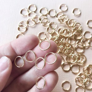 GOLD or SILVER Jump Rings - 10mm - 200 pcs per bag