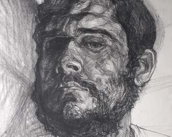 Charcoal self portrait