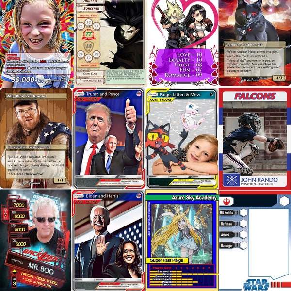 Custom Trading Card Etsy