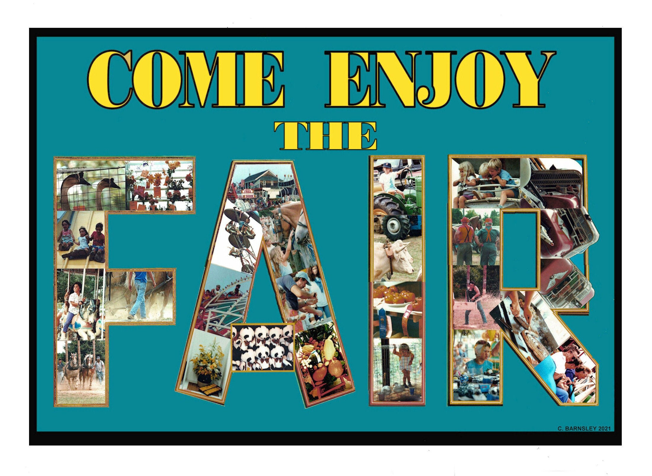 Limited Edition of 100. Come Enjoy the Fair Poster, MV, Martha's
