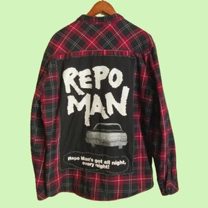 Repo Man (GLOW in the DARK) Thermal Lined Flannel Shacket XXL