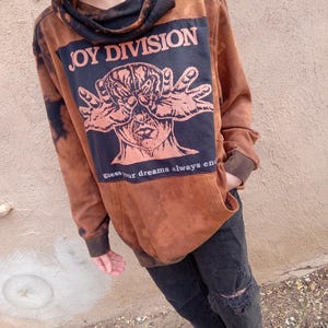 Joy Division 2XL Funnel Neck Hoodie Bleached The Cure New Order The Smiths