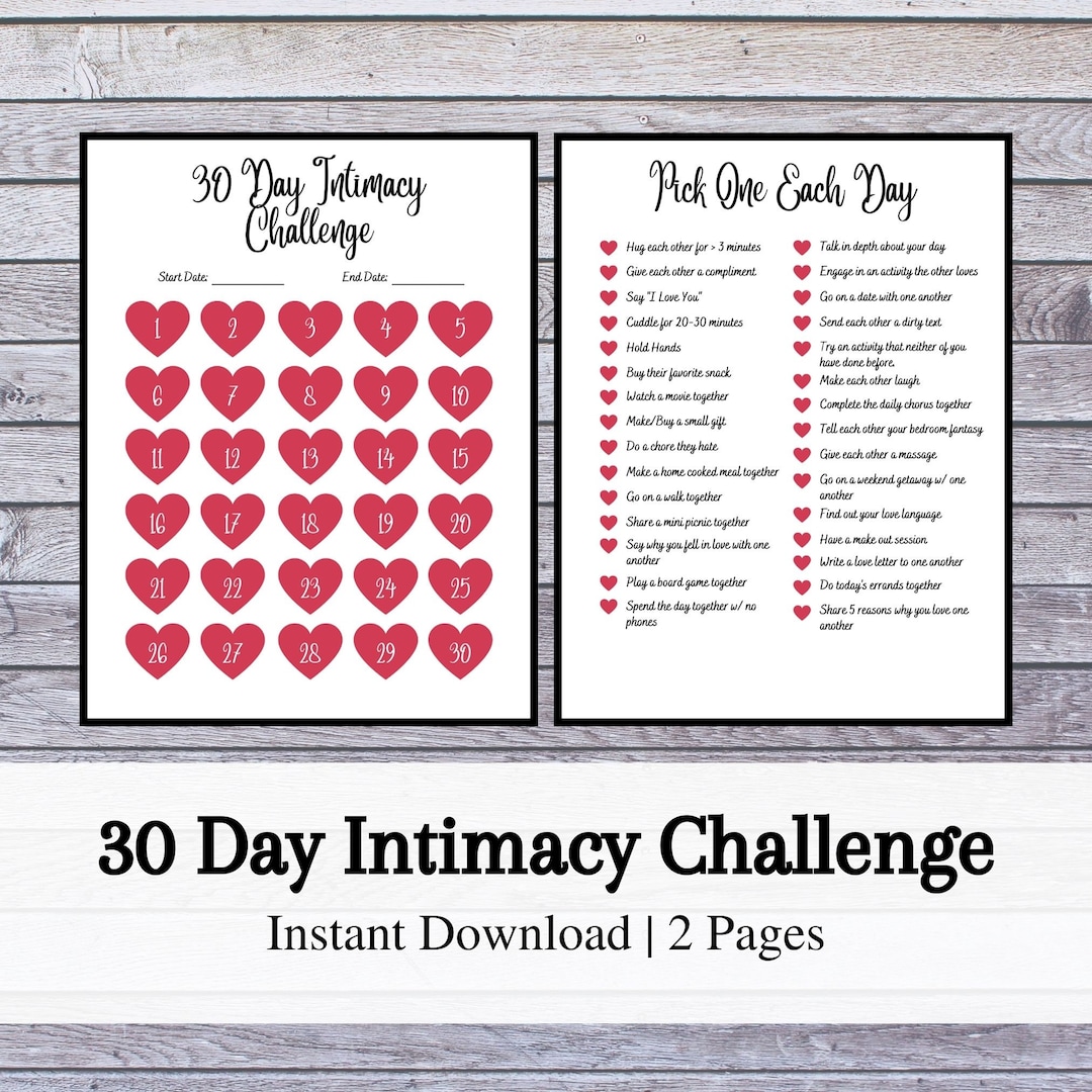 30 Day Relationship Challenge | Intimacy Challenge | Couple Challenge ...