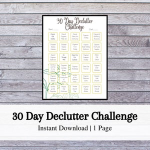 30 Day Declutter Challenge: Cleaning & Organizing (Digital Download)
