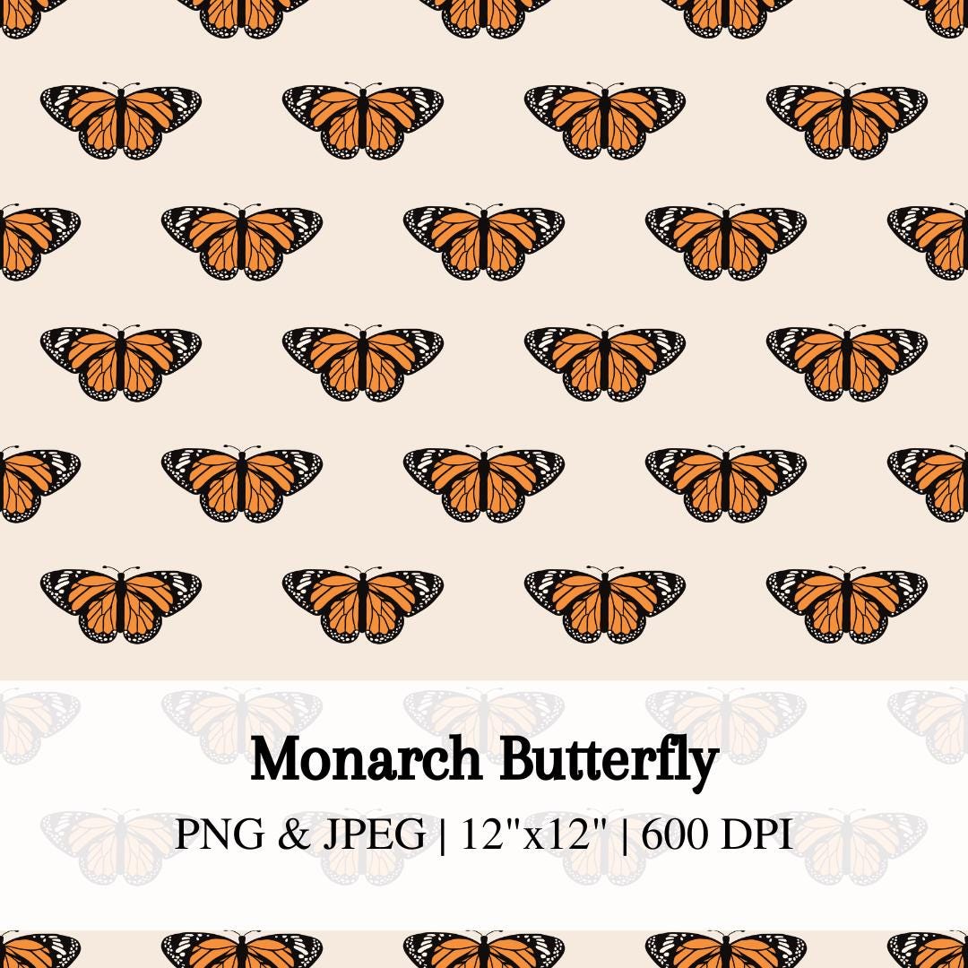 Monarch Butterfly Seamless Pattern, Butterfly Art, Nature Prints ...