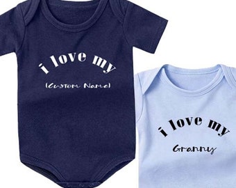 Custom I love My Onesie Australia | Personalised Baby Onesie, Body Suit | Pregnancy Announcements, Baby Gift