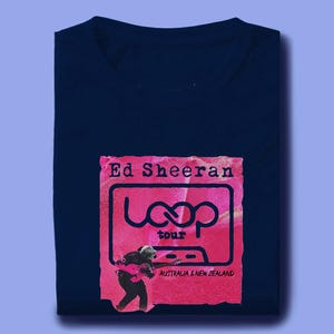 Inspiration Ed Sheeran Music Loop Tour Tshirt | Vintage Retro Grunge Style Print Tees | Tshirt Printing | Print Australia