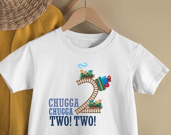 Chugga Chugga Two Two T shirt Print | Train Theme Tees | 2nd Bday Tshirt Printing | Print Australia