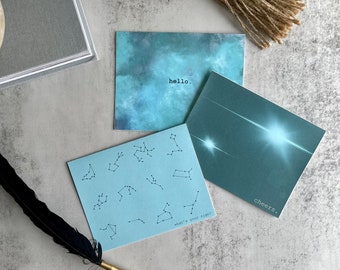 Teal Nebula Stationery Set (15 Cards + Envelopes)