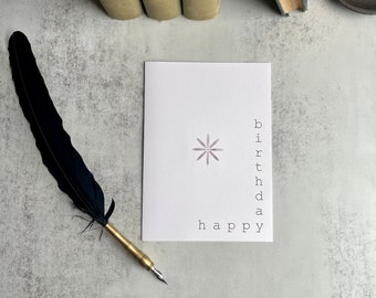 Happy Birthday Greeting Card + Envelope (Single or Set of 5 Available)