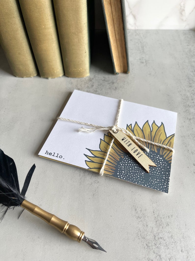 Yellow Sunflower Stationery Set (15 Cards + Envelopes) | Yellow ...