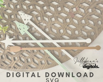 Cute Stir Sticks Digital Download | Cut file SVG | Cute vibes accessories | Laser cut file | Swizzles