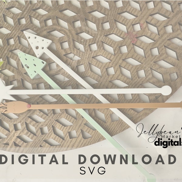 Cute Stir Sticks Digital Download | Cut file SVG | Cute vibes accessories | Laser cut file | Swizzles